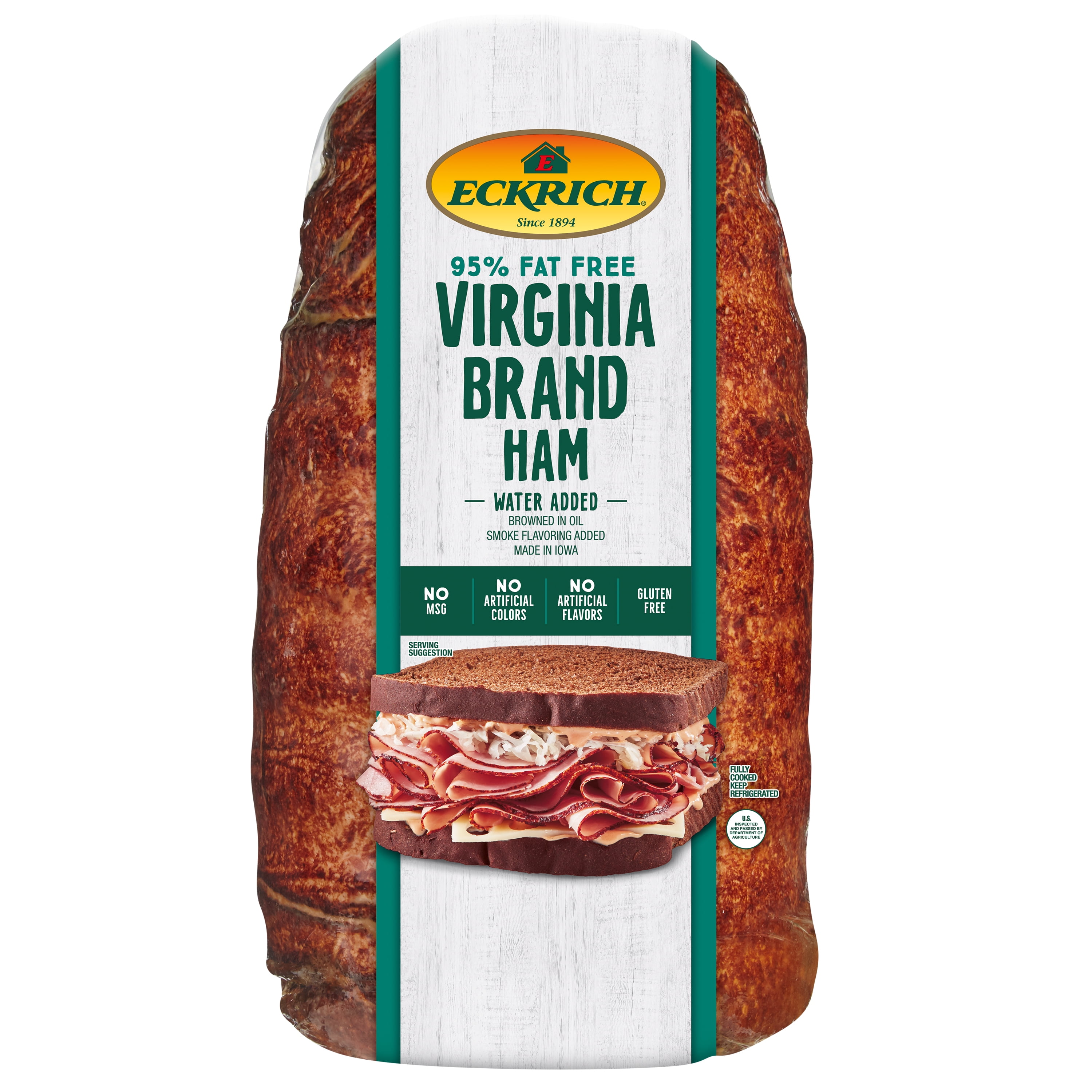 Eckrich Deli Brand Virginia Ham, Deli Sliced