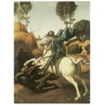 thumbnail image 1 of Saint George And The Dragon- Sir Edward Coley CANVAS or PRINT WALL ART, 1 of 1