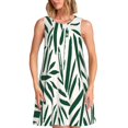 thumbnail image 1 of Balery Palm Branch With Leaves Vestidos de verano para mujer con estampado: vestido holgado sin mangas, vestido playero informal y cómodo para días calurosos., 1 of 7