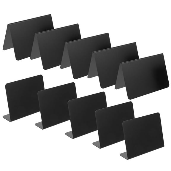 PBPBOX 10Pcs Black Acrylic Board Table Number Holder Dry Erase Sign for Weddings and Events