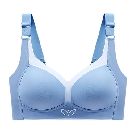 

DORKASM Minimizer Bralettes for Women Comfortable Seamless Everyday Bra Blue 34C