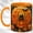 Orange, variant on Gemstone Spider Halloween Coffee Mug, Pumpkin Web Mug, Ceramic Cup