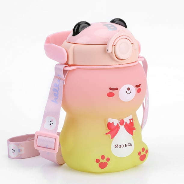 Vasos de agua de 800ml para beber hervidor deportivo de plástico para gatos Color degradado (rosa) JShteea Libre de BPA