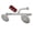 Brushed Nickel, variant on sumerain Dual Showerhead Combo with Built-In Shut-Off Valve, 6 Settings and 20 Inch Long Shower Arm for Couples, Chrome Finish
