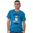thumbnail image 4 of Best Llama Uncle Fathers Day Birthday Men's Graphic T Shirt Tees Brisco Brands X, 4 of 6