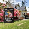 thumbnail image 6 of 250 Years Anniversary Flag 12.5"x18" One Nation Under God USA Patriotic Christian Cross Garden Flags Double Sided Yard Signs Decorations, 6 of 9