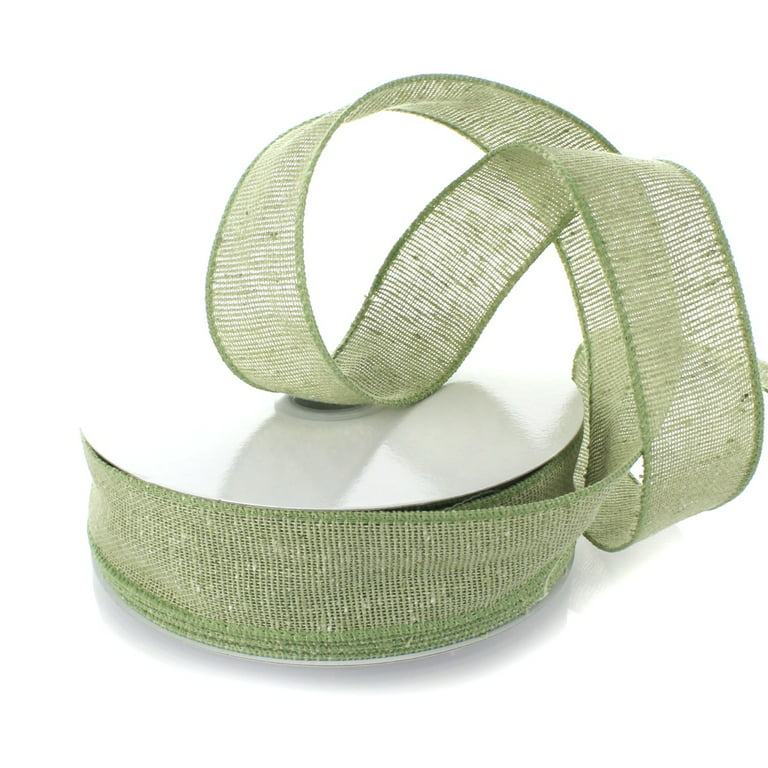 Sage Green Wired Ribbon 2 1/2 Inches Wide X 10 Yards Wide
