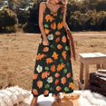 thumbnail image 2 of Autumn Harvest Maple Leaves Thanksgiving Fine Art Sleeveless Dress Summer Dress Woman 2025, 2 of 7