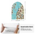 thumbnail image 2 of Gaeub World Travel Line Icons Map Print Unisex Knitted Hat,Warm Winter Beanie,Unisex Fashion Knit Cuffed Cap,Ski Hat for Men and Women, 2 of 6