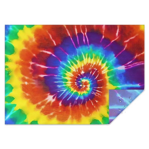 Colorful Tie Dye Pattern Rectangle Tablecloth 60"x84",Waterproof Polyester Rectangle Table Cloth, Wipeable Spillproof Polyester Tablecloth for Dining, Camping, Indoor and Outdoor