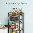 thumbnail image 4 of 5-Tier Bakers Rack for Kitchen with Storage, Industrial Microwave Stand Shelf, Coffee Bar for Small Spaces, Free Standing Kitchen Storage Shelf Rack, 23.62" L x 15.75" W x 60.24" H, 4 of 7