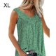 thumbnail image 1 of Camiseta sin mangas con estampado sin mangas sin mangas con cuello en V para mujer, chaleco de verano, verde, XL Noticed AP002122-28, 1 of 7