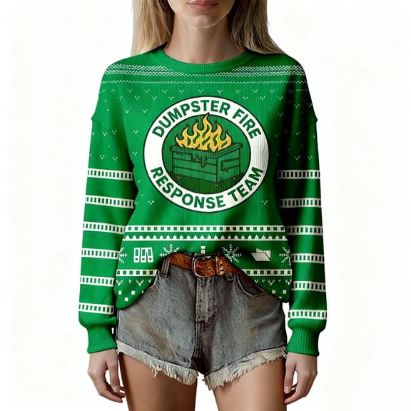 Unisex Christmas Sweater Excel Funny Excel,Powerpoint,Word Xmas Holiday Pullover Sweaters Tops Sweater Christmas Sweatshirts For Women Men Green L