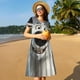 thumbnail image 4 of Balery Smiling Polar Bear Vestidos sueltos de manga corta para mujer, vestidos de verano 2025, vestidos casuales de corte A con vuelo., 4 of 6