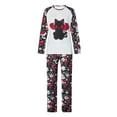 thumbnail image 2 of xiaxaixu Halloween Pajamas for Family Cute Black Cat Print Long Sleeve Raglan Tops + Pants Set Fall Sleepwear, 2 of 10