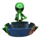 thumbnail image 2 of Cenicero con forma de estatua, contenedor de cenizas, decoración de mesa, artesanía creativa para oficina, escultura coleccionable para escritorio, Verde, 2 of 10