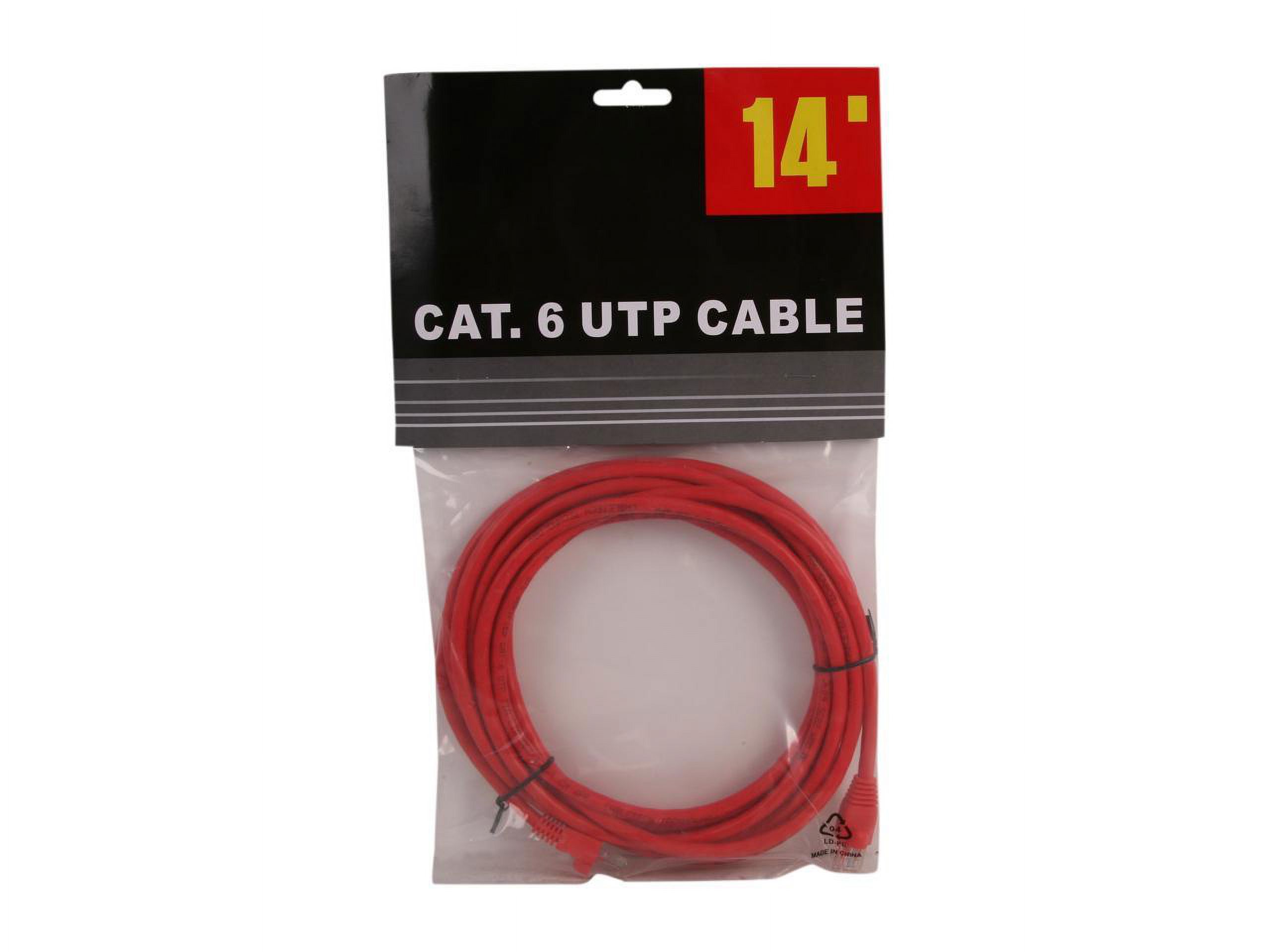 Link Depot C6M-14-RDB 14 ft. Cat 6 Red Network Cable - image 3 of 3