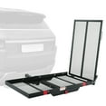 thumbnail image 1 of VEVOR Hitch Mount Wheelchair Carrier, 500LBS Mobility Scooter Carrier with Folding Ramp, Iron Trailer Hitch Rack Basket with Stabilizer, Straps, Fit 2" Hitch Receiver for SUV Van Car, 45.3" x 25.6", 1 of 9