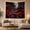 Dragon Town, variant on Dragon Coiling Around Full Moon Against Pagoda Scene, Mysterious Fantasy for Men, Dark Asian Art Decor, Halloween Gift, Tapestry Wall Hanging for Gaming Room and Living Room