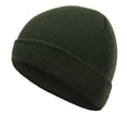 thumbnail image 1 of Qarigey Nuevos sombreros de invierno para mujer, gorros para niñas, gorro de punto sólido bonito, gorros de otoño para niñas, gorros, gorro más Sombreros verde oscuro 1 Qarigey AP0387-14B, 1 of 4