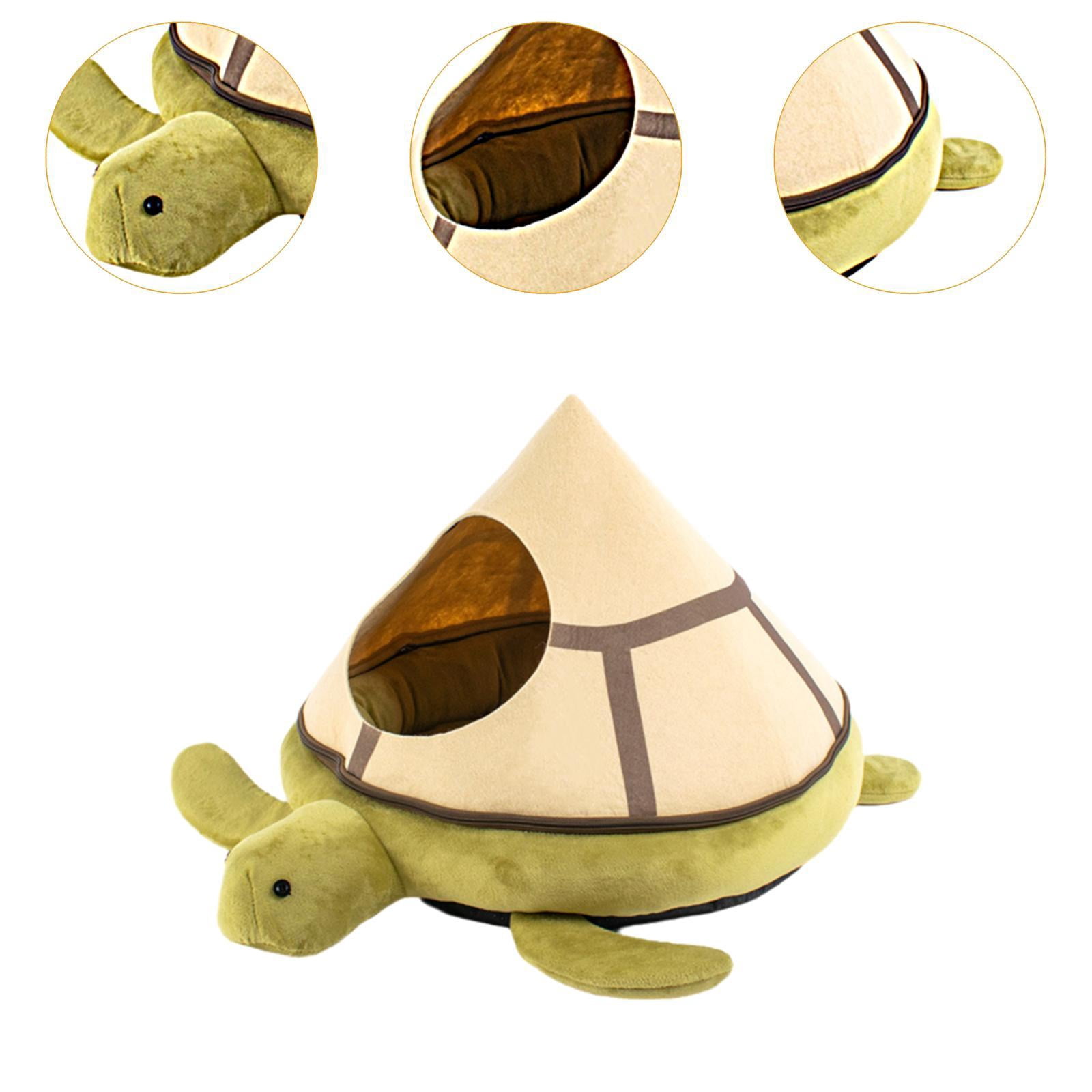 TOOYFUL Cat House Pet Cat Bed for Indoor Cats Winter Kitten Cave Hideaway Hut Cute Puppy Kennel Supplies Sleeping Bed Small Dog House Sea Turtle