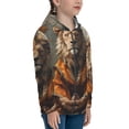thumbnail image 5 of Naloa Jungle Meditating Lion Teenage Zipper Hoodie, Long Sleeve Zip Up Hoodies Casual Jackets Tops for 7-12 Years-Small, 5 of 6
