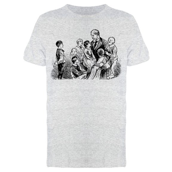 Linear Sketch Of Charles Dickens Tee Men's -Image by Shutterstock