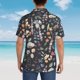 thumbnail image 4 of Fotbe Wildflower Watercolor 1 Camisa Hawaiana para Hombre Unisex – Camisa Casual de Verano con Botones de Manga Corta de Algodón y Lino,Large, 4 of 7