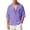 Purple, variant on Lenpel Men's Button down Shirts Half Sleeve Deep V Neck Notched Collared Beach Vacation Shirts Casual Summer Tops with Pockets