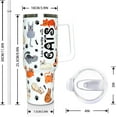 thumbnail image 2 of Funny Cat 40 Oz Tumbler Gift, Life Is Better With Cats Insulated Cup, Leak Proof Travel Mug Tumblers with Lid and Straw, Cat Lover Gifts for Women Men, 2 of 6