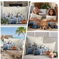 thumbnail image 5 of Orange Blue Pumpkins Fall Outdoor Waterproof Pillow Covers, Thanksgiving Vintage Botanical Decorative Rectangle Throw Pillowcase Sofa Cushion Sham for Patio/Couch/Chair, 20"x12" 2 Pack, 5 of 8