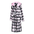 thumbnail image 2 of Richie House Women's Plaid Fleece Bathrobe Robe RHW2714, 2 of 2
