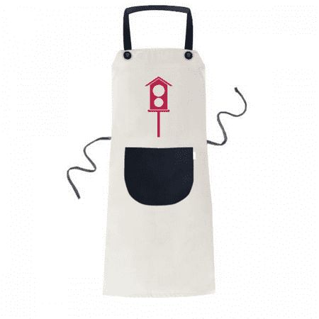 

Red Net Vectorgraph Apron Cooking Bib Beige Kitchen Pocket Women Men