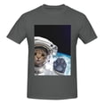 thumbnail image 4 of Bingfone Cat Astronaut Men'S Loose Fit Short-Sleeve Pocket T-Shirt, 4 of 7