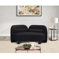 thumbnail image 2 of Meridian Furniture Daphne Black Velvet Loveseat, 2 of 13