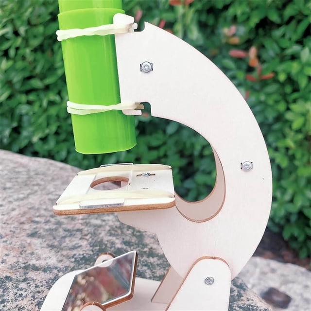 Science Experiment Homemade Microscope Childrens Hand Assembled Physics Experiment Material Package Stem Toys