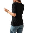 thumbnail image 3 of Blusas Casuales de Verano para Mujer, con Bordados Huecos, de Corta, Color Negro, Talla S, 3 of 10