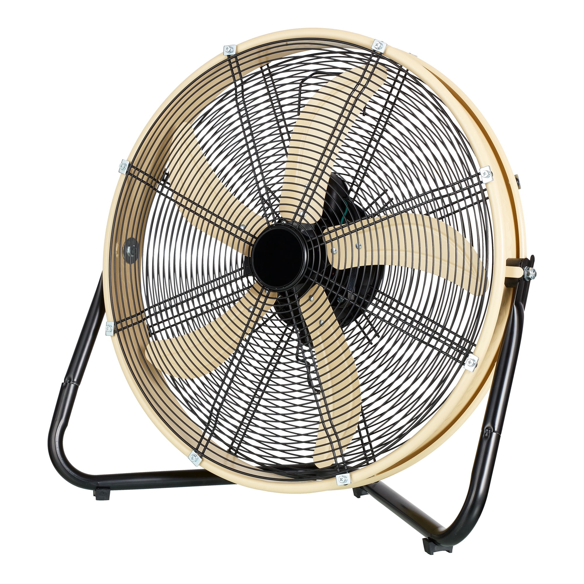 Kool-Flo New 20-inch High Velocity Drum Fan with Wall Mount, Black/Sandstorm