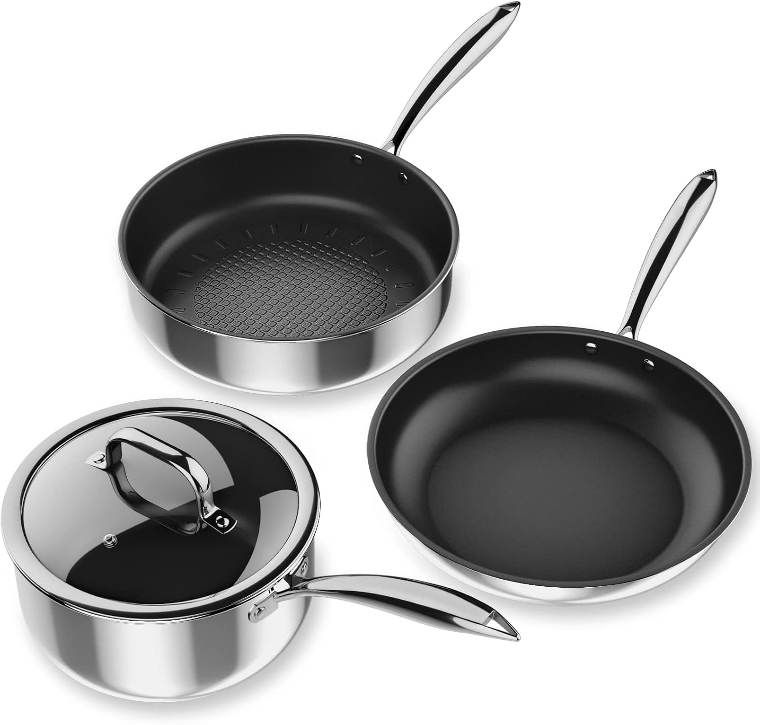 Amway Queen Titanium Crown Stainless Steel Cookware Set, Multi