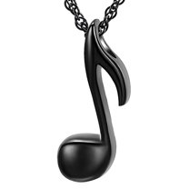 Music Note Cremation Pendant Small Urns For Ashes Keepsake Urn Necklace Cremation Jewellery Urns for Musicians