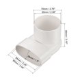 thumbnail image 2 of PVC Agua Tubería 90 Grados Reducción Codo Acoplamiento Accesorio 85x65mm ID Tubo Reductor Conector Adaptador, Blanco Paquete de 2 Unique Bargains accesorios de tuberia, 2 of 4