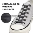 thumbnail image 3 of 1pair Double Layers Flat Shoe Laces Strings Deep Gray for Sneakers Tennis Shoes, 3 of 6