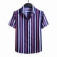 thumbnail image 3 of Camisas Para Hombre Manga Larga Hombres Verano Hawaii Tops tamaño Solapa Impreso Turndown Collar Casual Camisa de manga corta suelta Blusa (Blue, XL), 3 of 5