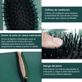 thumbnail image 4 of Herramientas De Peluquería Peine Redondo 4 unidades  Belug, Verde con negro, 4 of 5