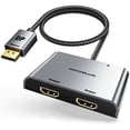 thumbnail image 1 of Adaptador DisplayPort a HDMI dual SWITCHFLUX 4K @60Hz, 1 entrada y 2 salidas, 1 of 7