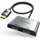 thumbnail image 1 of Adaptador DisplayPort a HDMI dual SWITCHFLUX 4K @60Hz, 1 entrada y 2 salidas, 1 of 7