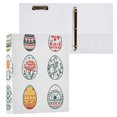 thumbnail image 3 of Full Easter Eggs 3 Ring Binders 1.5 inch Hardcover File Folders with Interior Pockets A4 Size Organizer for School Office Hospital Set of 2, 3 of 8