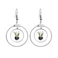 thumbnail image 1 of Xoxo florero quote Style Los pendientes cuelgan del aro de la joyería del círculo de la gota Unbranded M, 1 of 3