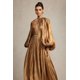 thumbnail image 2 of Vestido maxi vestido bellabarnetten Kuhany con cuello redondo y pliegues, 2 of 5