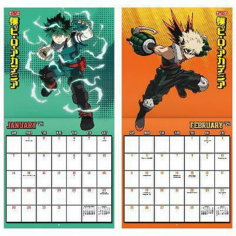 Trends International 2024 My Hero Academia Wall Calendar 